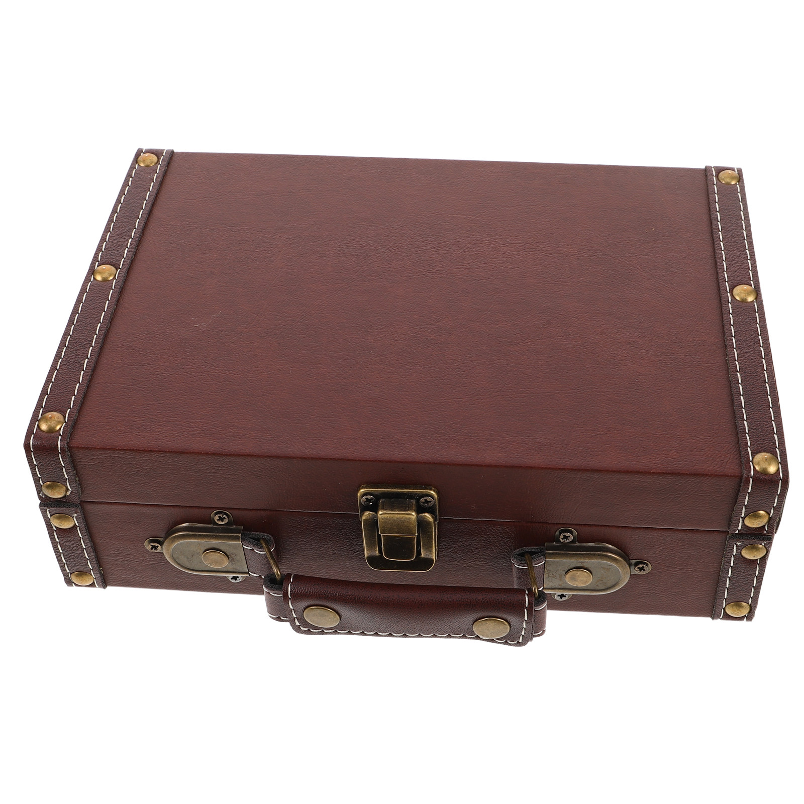Retro Vintage Trunk Suitcase - Vintage Holz-Aufbewahrungsbox im Retro-Koffer-Stil, große Kapazität,