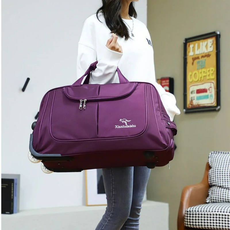 Foldable Rolling Luggage Bag - Große Kapazität Trolley-Tasche Herren-und Damen hand