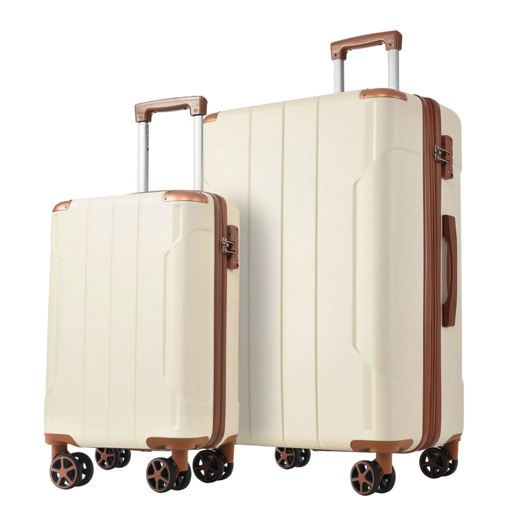 Expandable Hard Shell Luggage Set - Hartschalen-ABS-Kofferset 2-teilig, erweiterbar, mit TSA-Schloss und