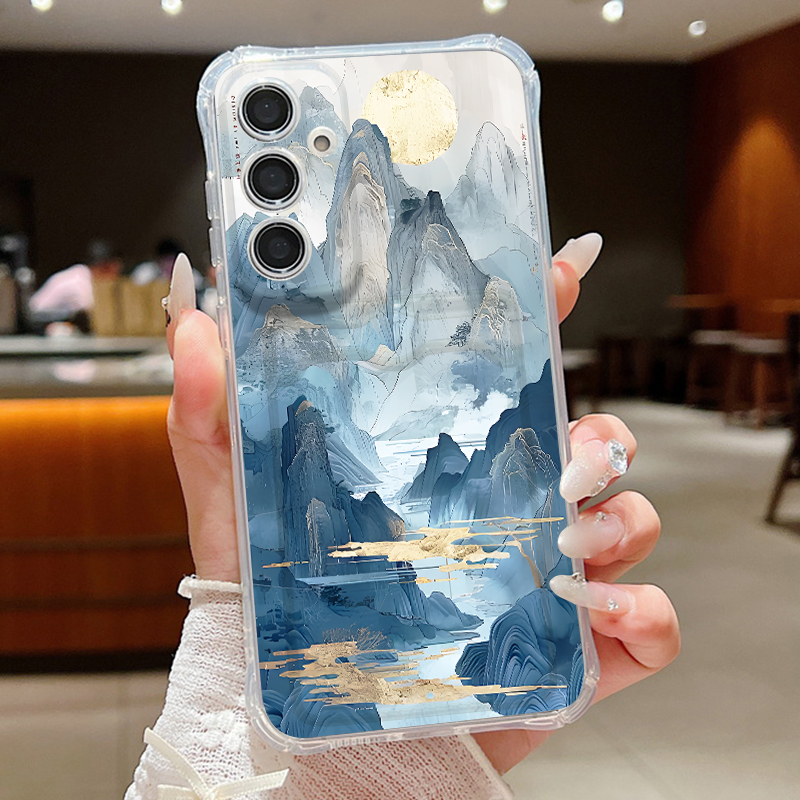 Wallets - Handyhülle mit Berglandschaftsmuster für Samsung Galaxy