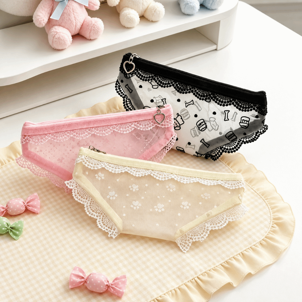Niedliche Spitzen-Netz-Aufbewa – Cosmetic Bags Bewertung und Preis
