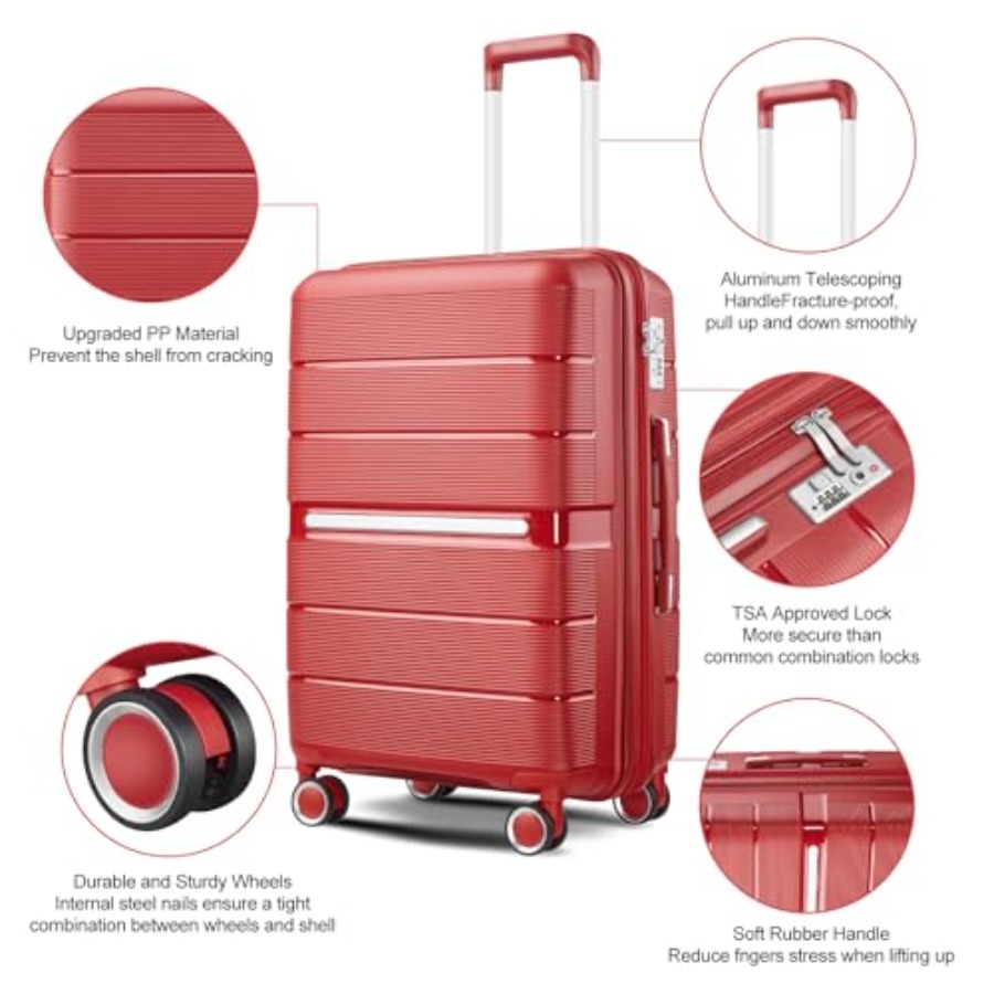 Gepäcksets 4-teilig, erweiterb – Expandable Hard Shell Luggage Set Bewertung und Preis