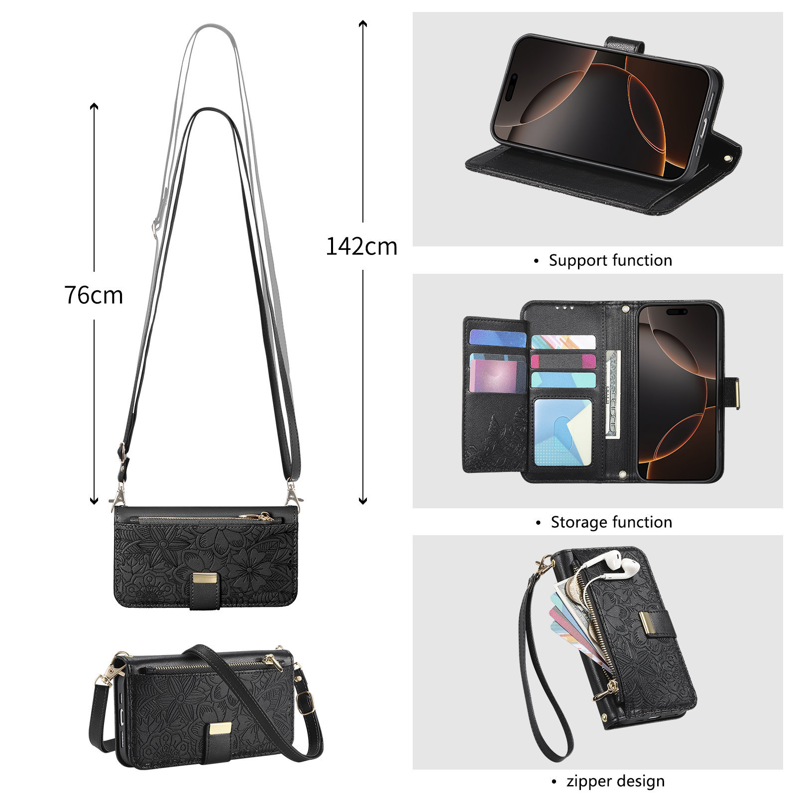 Leder Reißverschluss Crossbody – Wallets Bewertung und Preis