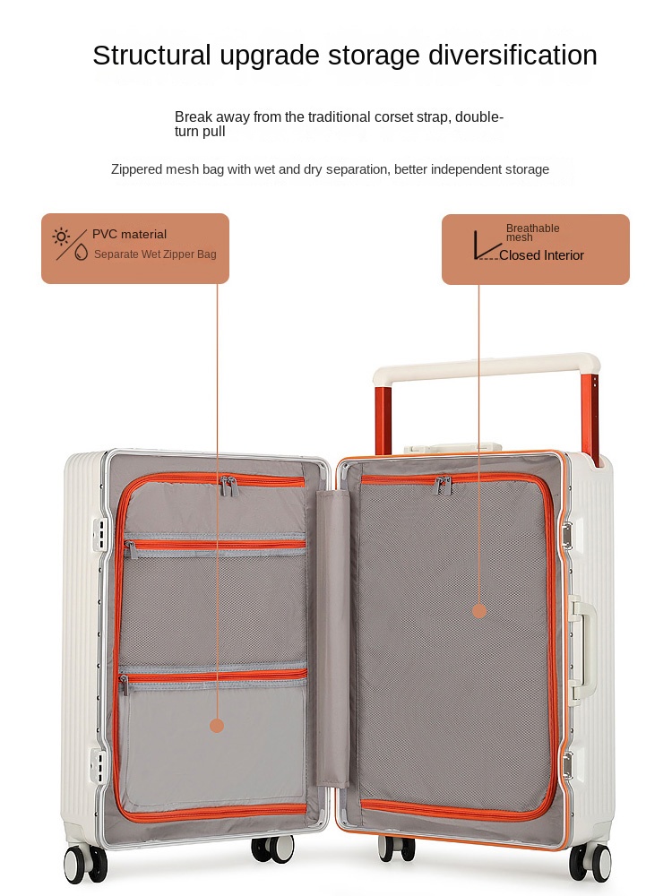 Neuer Koffer mit breitem Griff – Aluminum Frame Carry On Luggage Bewertung und Preis