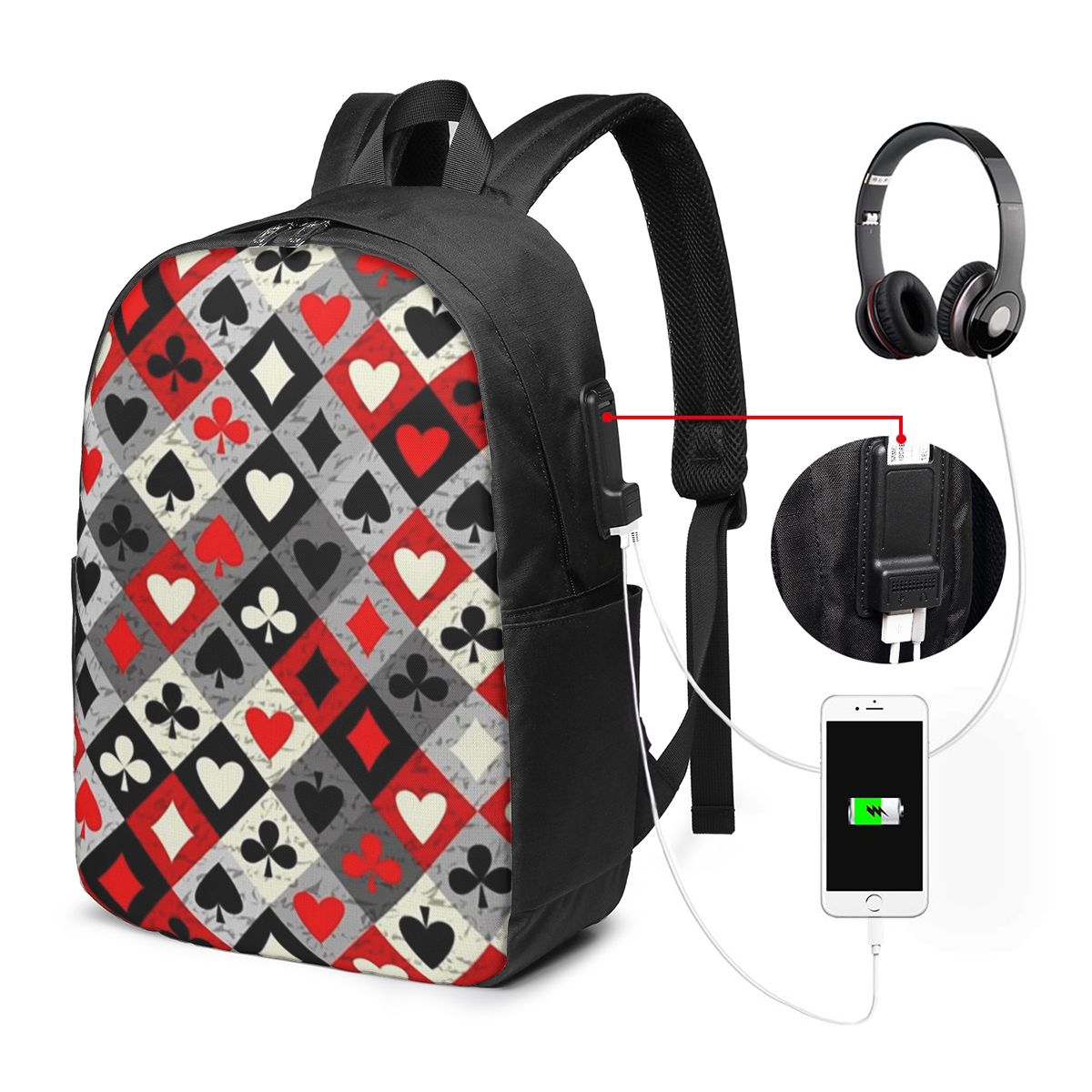Rucksack mit Spielkarten-Poker – Backpacks Bewertung und Preis
