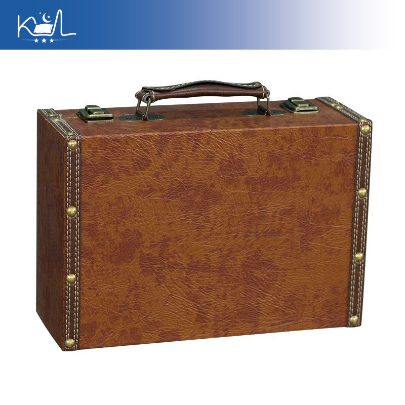 Vintage Brauner Dekorativer Ko – Retro Vintage Trunk Suitcase Bewertung und Preis