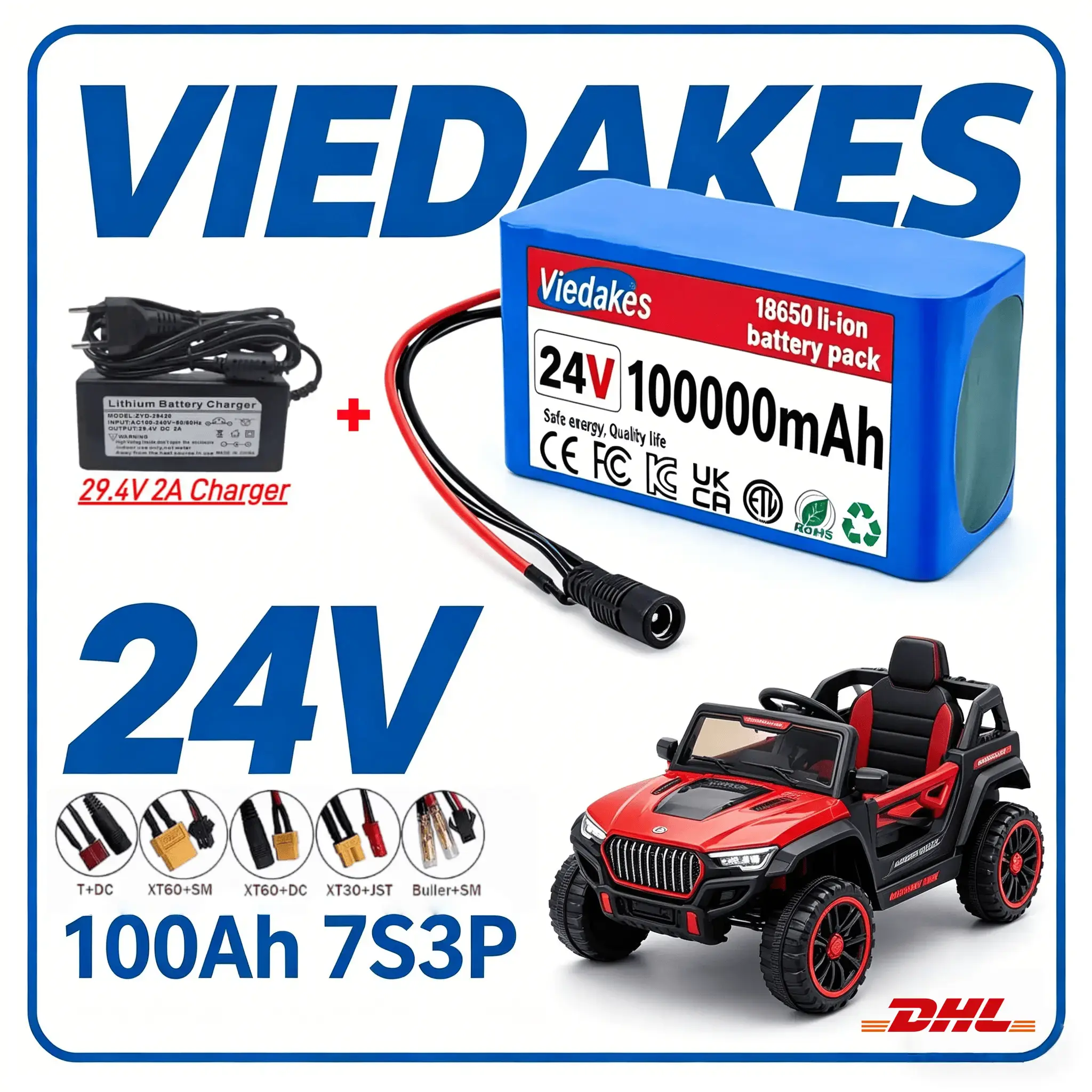✈️ ✈️ VIEDAKES 24V 40Ah 7S3P A – Kids Ride On Suitcase Scooter Bewertung und Preis